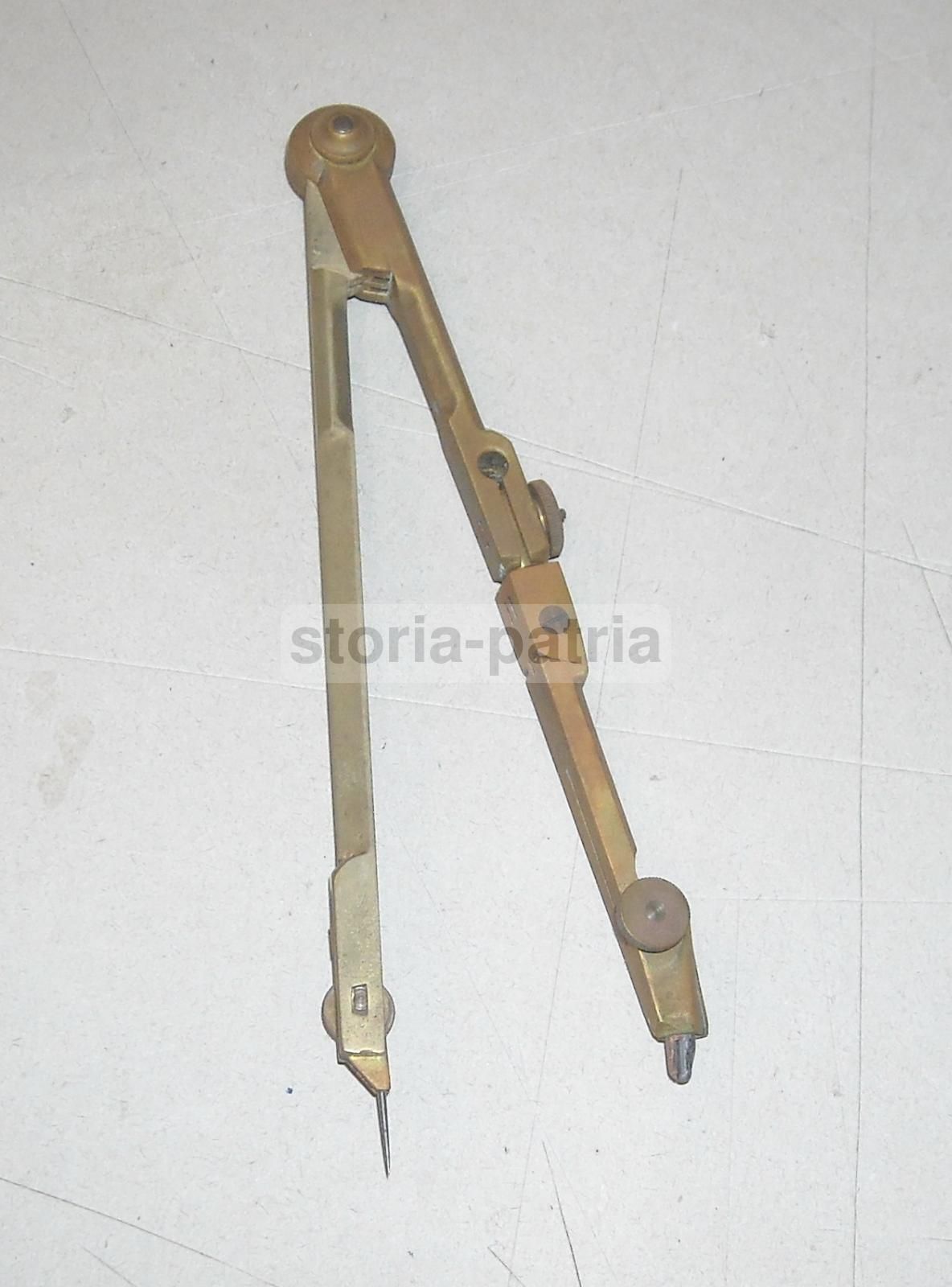 Antico Compasso In Ottone Per Disegno Tecnico, Fine XIX   Inizio XX Secolo
