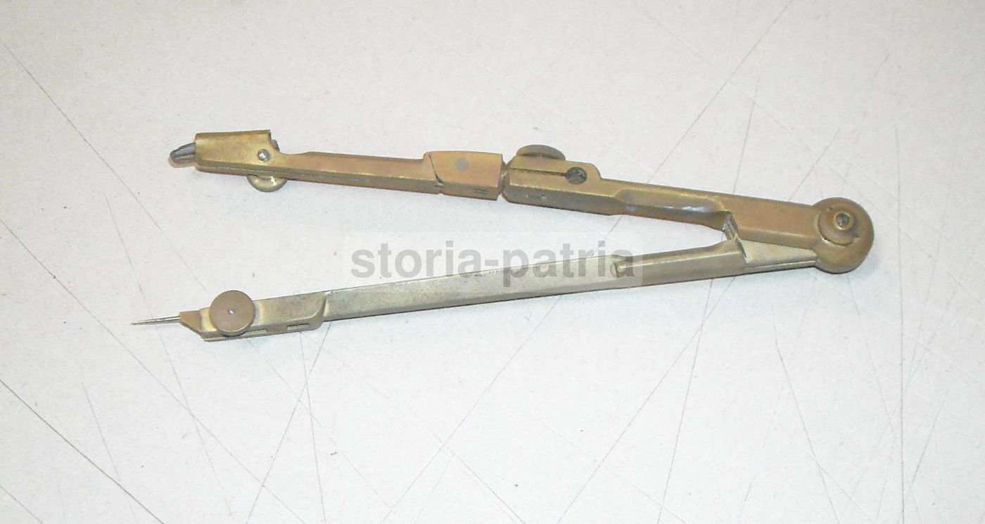 Antico Compasso In Ottone Per Disegno Tecnico, Fine XIX   Inizio XX Secolo
