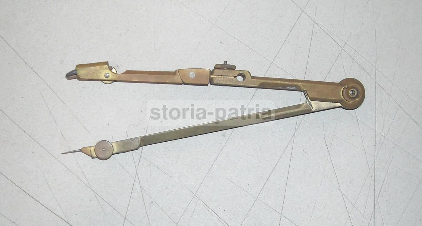 Antico Compasso In Ottone Per Disegno Tecnico, Fine XIX   Inizio XX Secolo