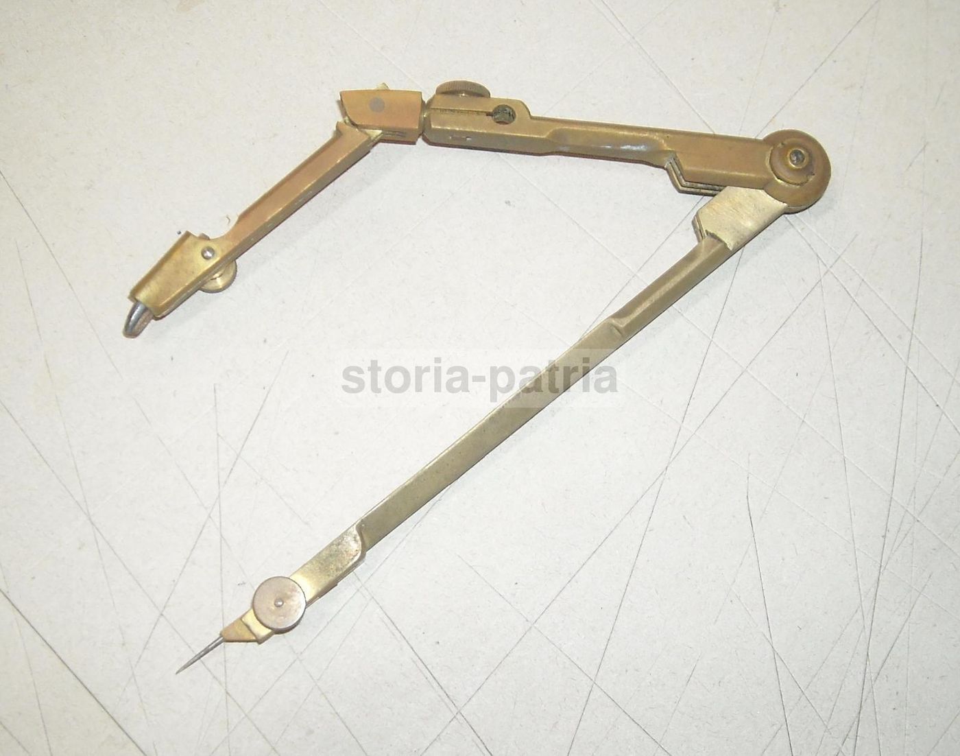 Antico Compasso In Ottone Per Disegno Tecnico, Fine XIX   Inizio XX Secolo
