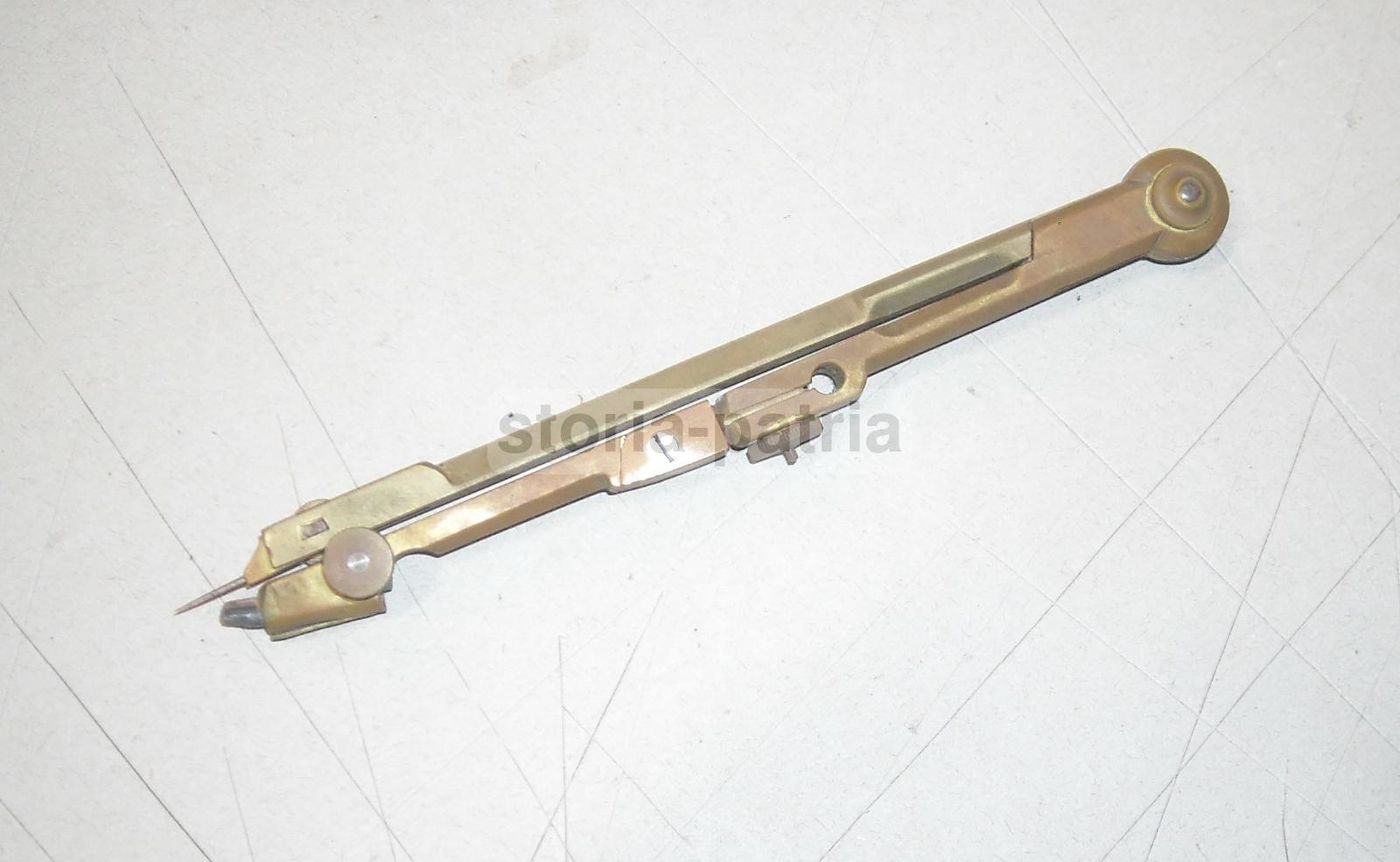 Antico Compasso In Ottone Per Disegno Tecnico, Fine XIX   Inizio XX Secolo