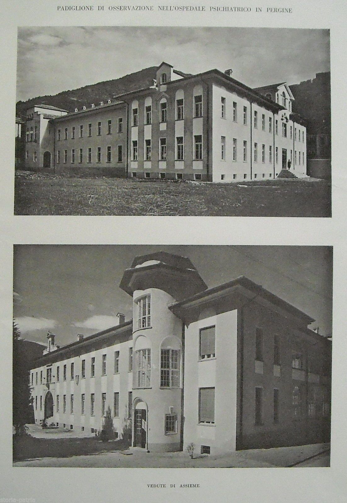 Ospedale Psichiatrico Di Pergine Valsugana, Padiglione Di Osservazione   G. Wenter Marini, 1931