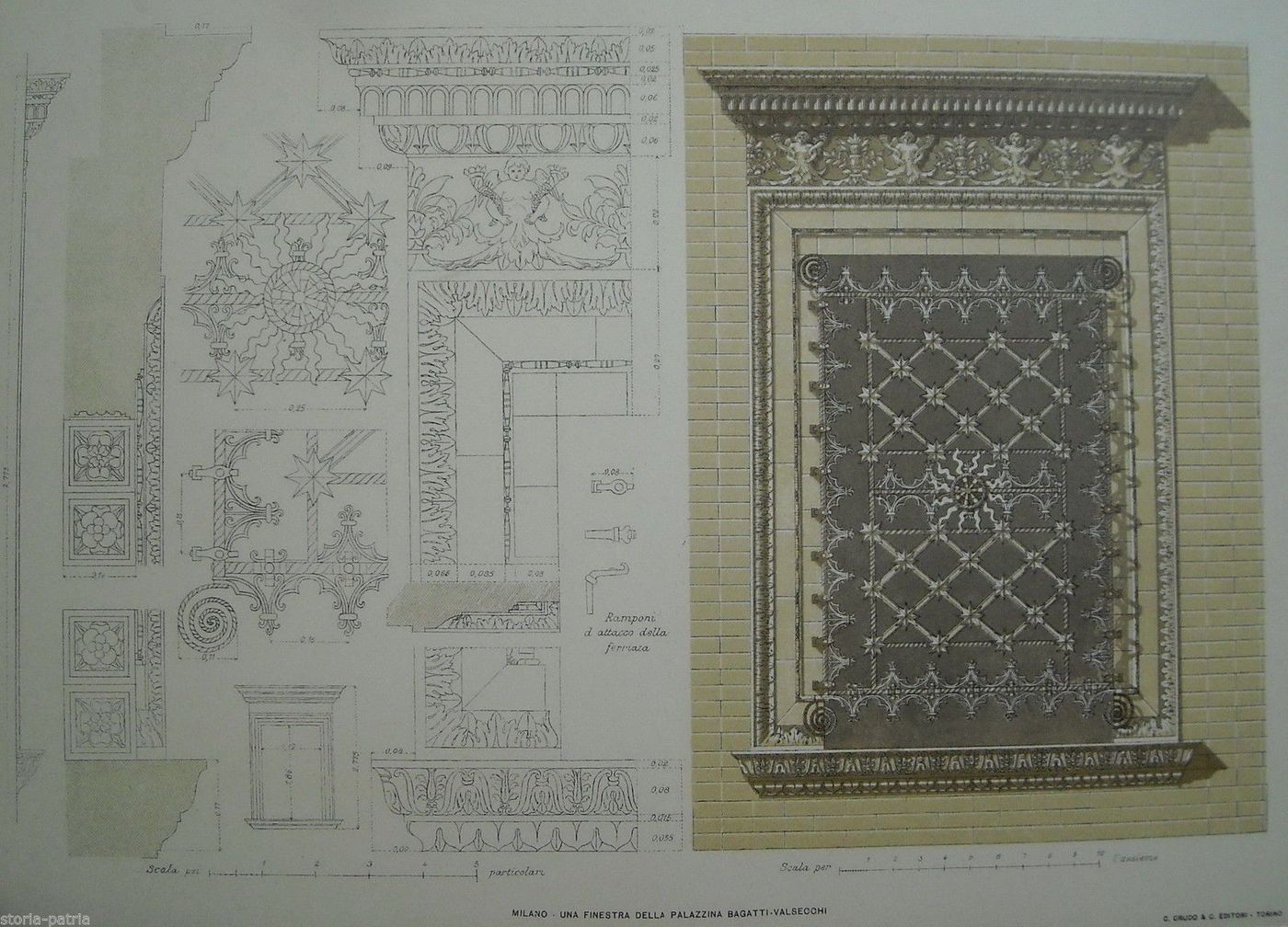 Finestra Della Palazzina Bagatti Valsecchi, Milano. Stampa Architettonica.