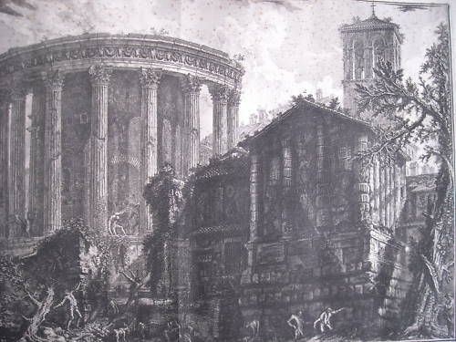 Veduta Del Tempio Della Sibilla A Tivoli, Piranesi, Acquaforte, XVIII Secolo