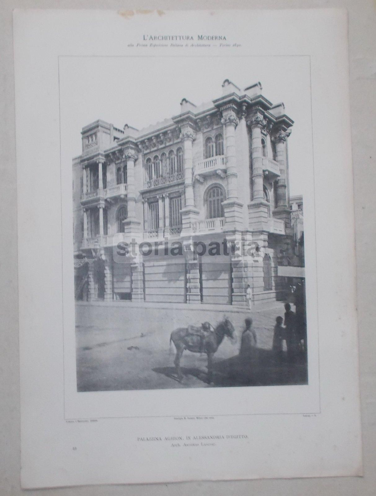 Palazzina Aghion, Alessandria d'Egitto. Architetto Antonio Lasciac, 1890
