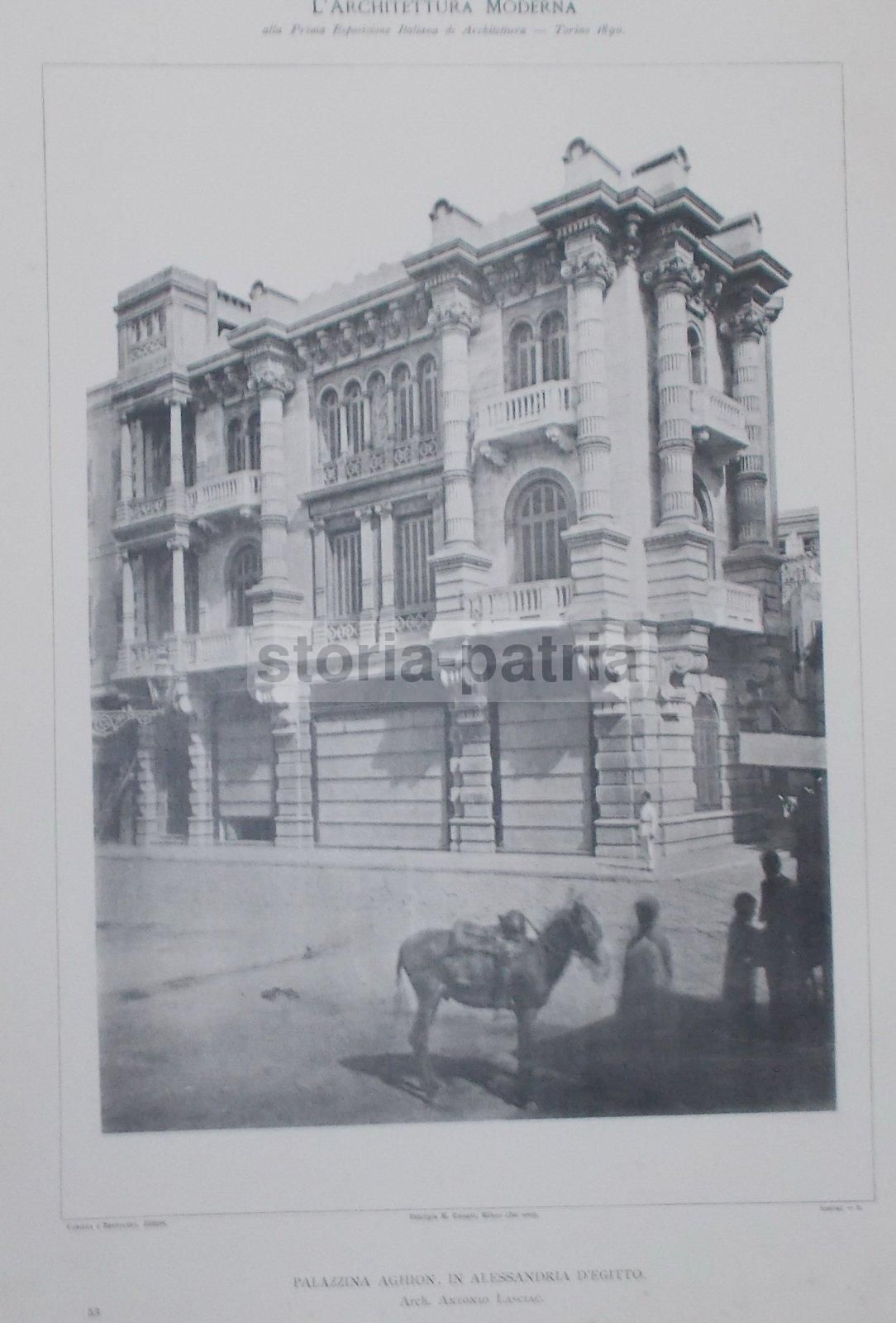 Palazzina Aghion, Alessandria d'Egitto. Architetto Antonio Lasciac, 1890