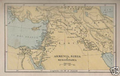Mappa Antica Dell'Armenia, Siria, Mesopotamia, Palestina, Egitto E Arabia