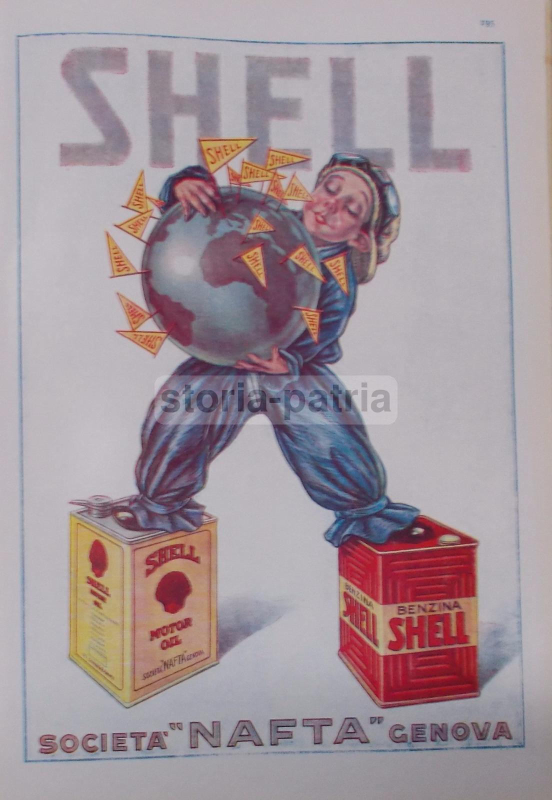 Pubblicità Richard Ginori E Shell 1928, Illustrazione Di Lanfranco Felin
