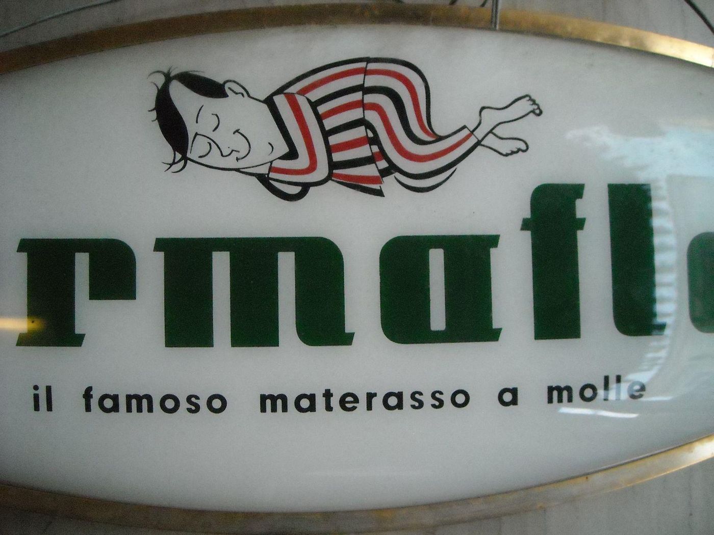 Insegna Pubblicitaria Permaflex "Omino Stanco" Di Paul Campani