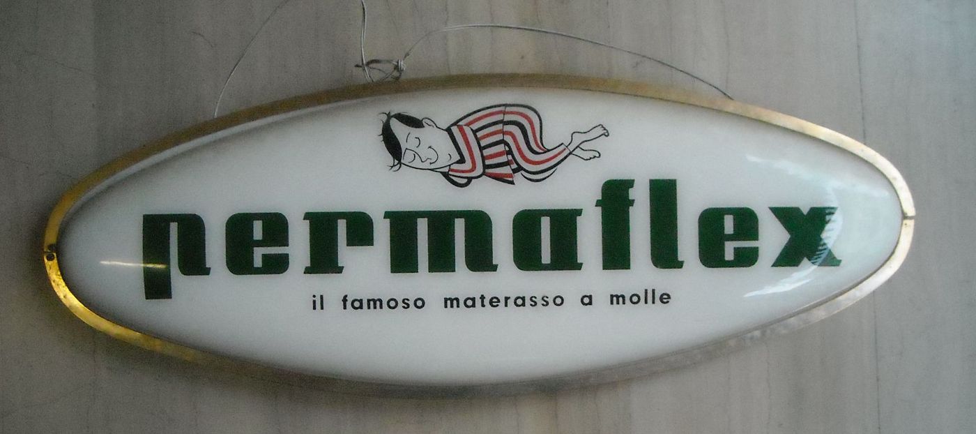 Insegna Pubblicitaria Permaflex "Omino Stanco" Di Paul Campani