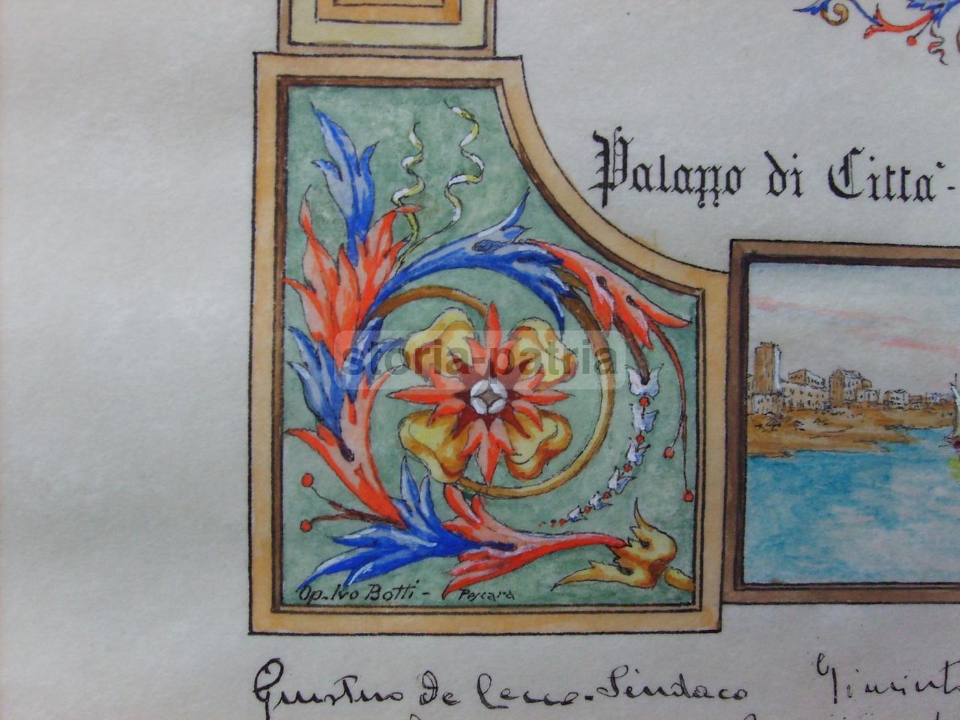 Opera Calligrafica Di Ivo Botti, Pescara, d'Annunzio E Araldica Abruzzese