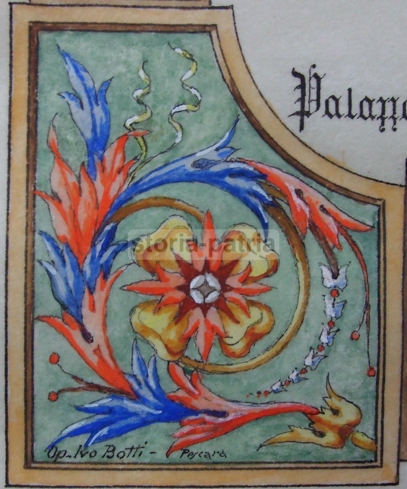 Opera Calligrafica Di Ivo Botti, Pescara, d'Annunzio E Araldica Abruzzese