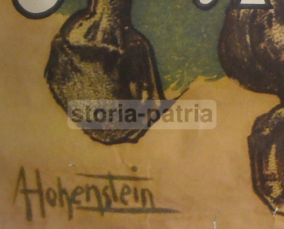 Manifesto Zolfi Almagià Ravenna: Allegoria Bacchica Di Adolf Hohenstein