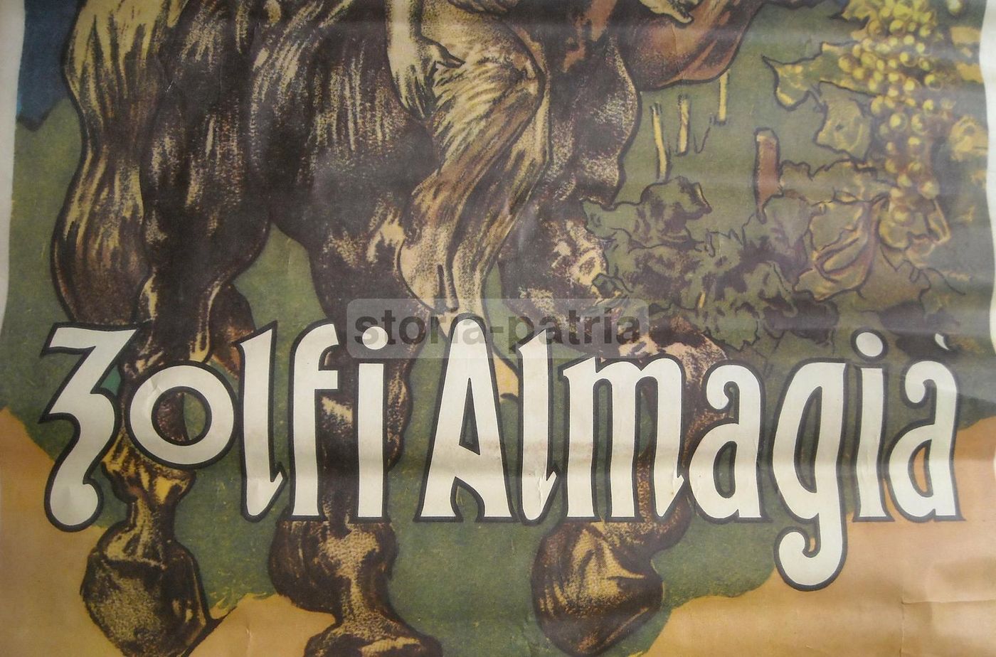 Manifesto Zolfi Almagià Ravenna: Allegoria Bacchica Di Adolf Hohenstein
