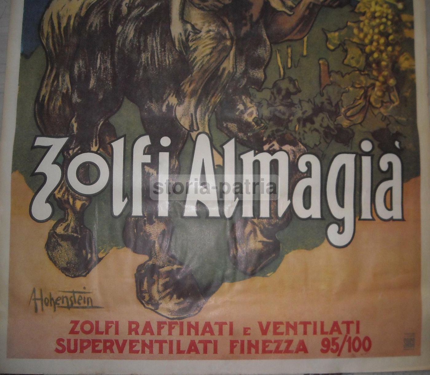 Manifesto Pubblicitario Zolfi Almagià, Ravenna, Stile Hohenstein