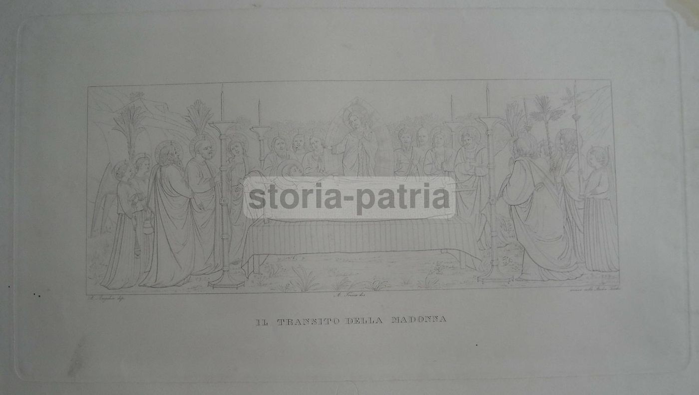 Transito Della Madonna, Incisione Di Studio Toschi Da Beato Angelico, XIX Secolo