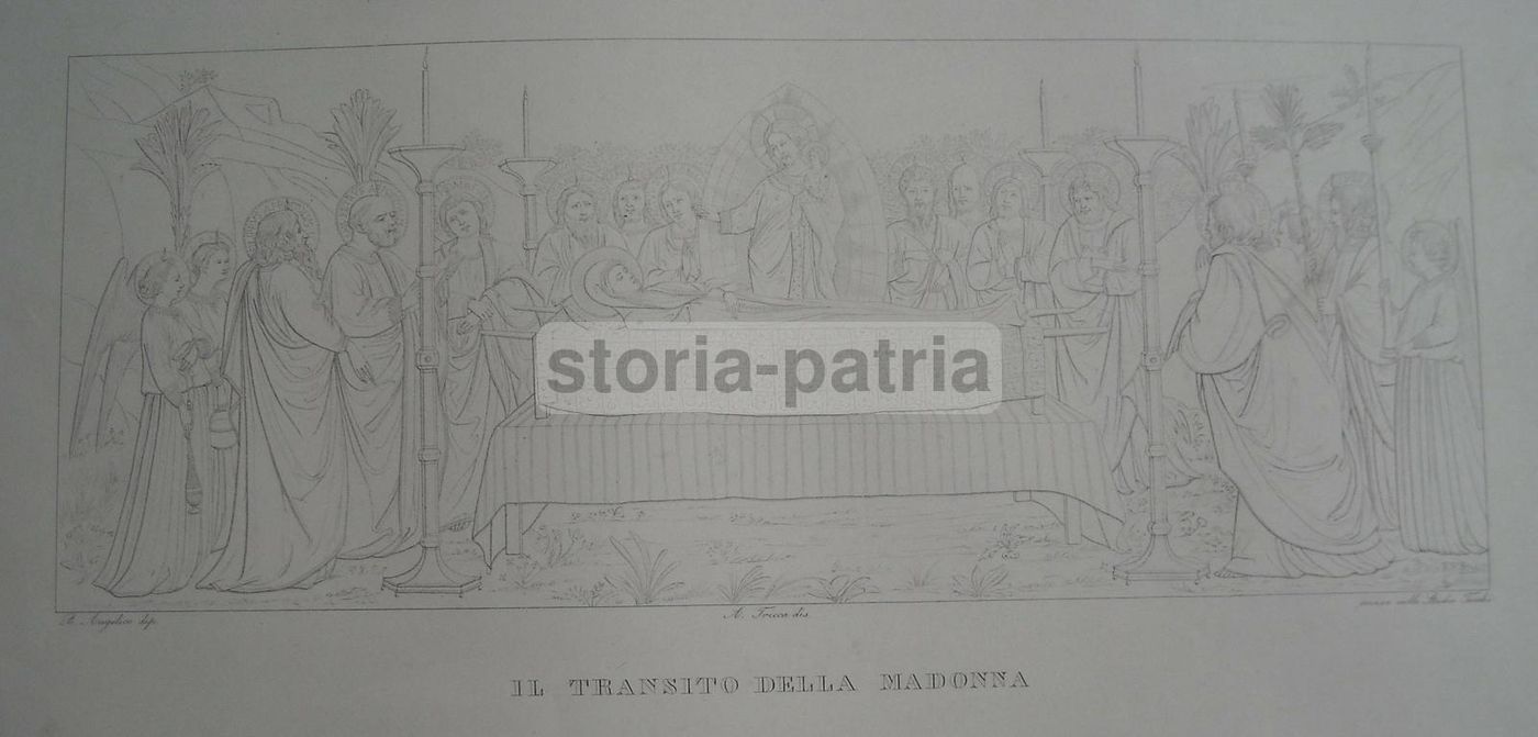 Transito Della Madonna, Incisione Di Studio Toschi Da Beato Angelico, XIX Secolo