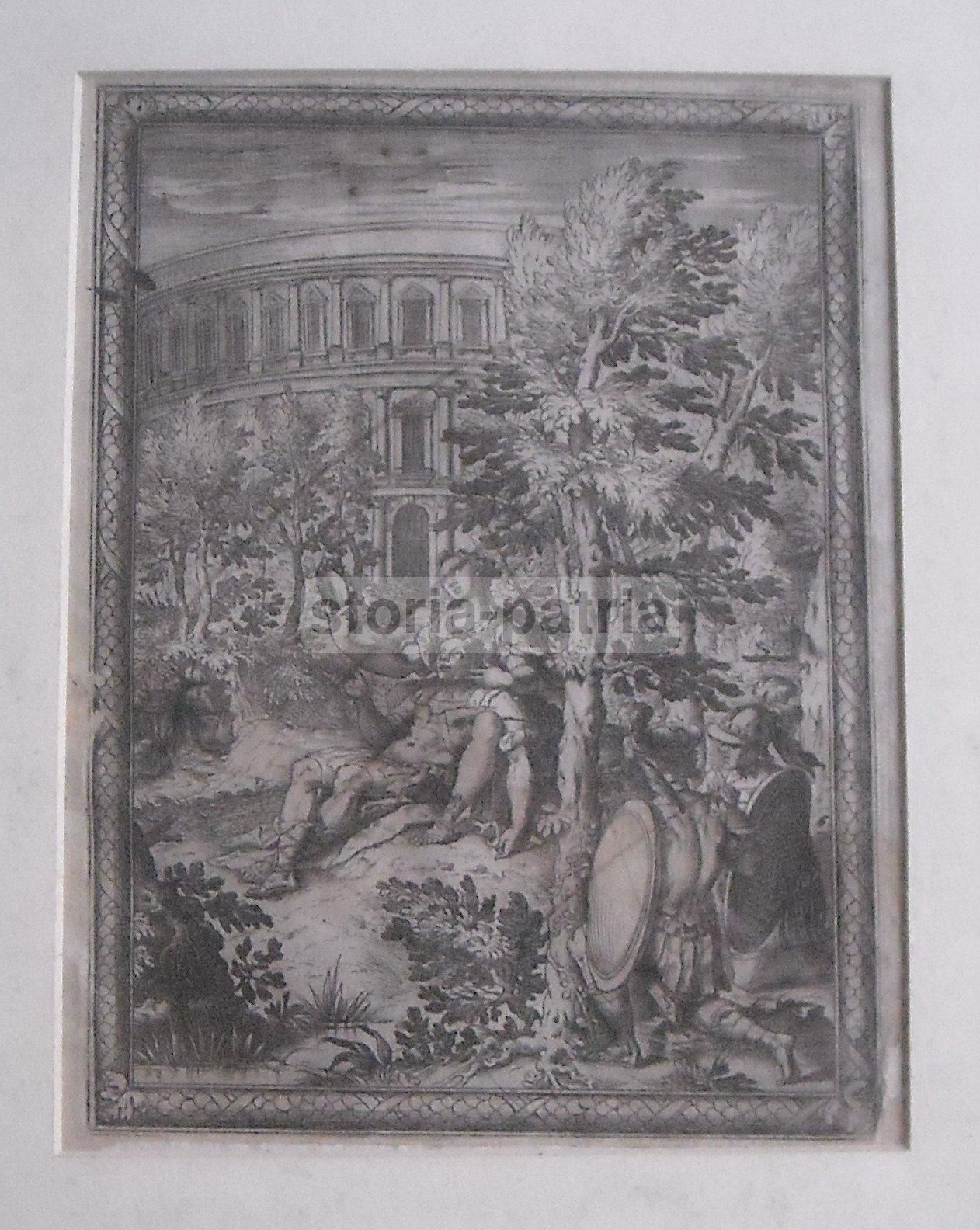 Incisione Agostino Carracci: Rinaldo E Armida (XVI Secolo)