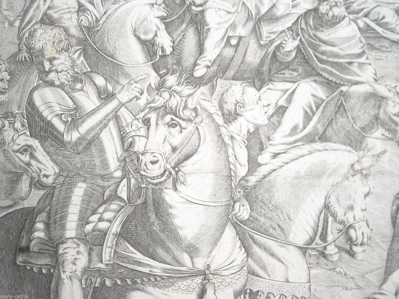 Incisione Antica Crocifissione Agostino Carracci Da Tintoretto