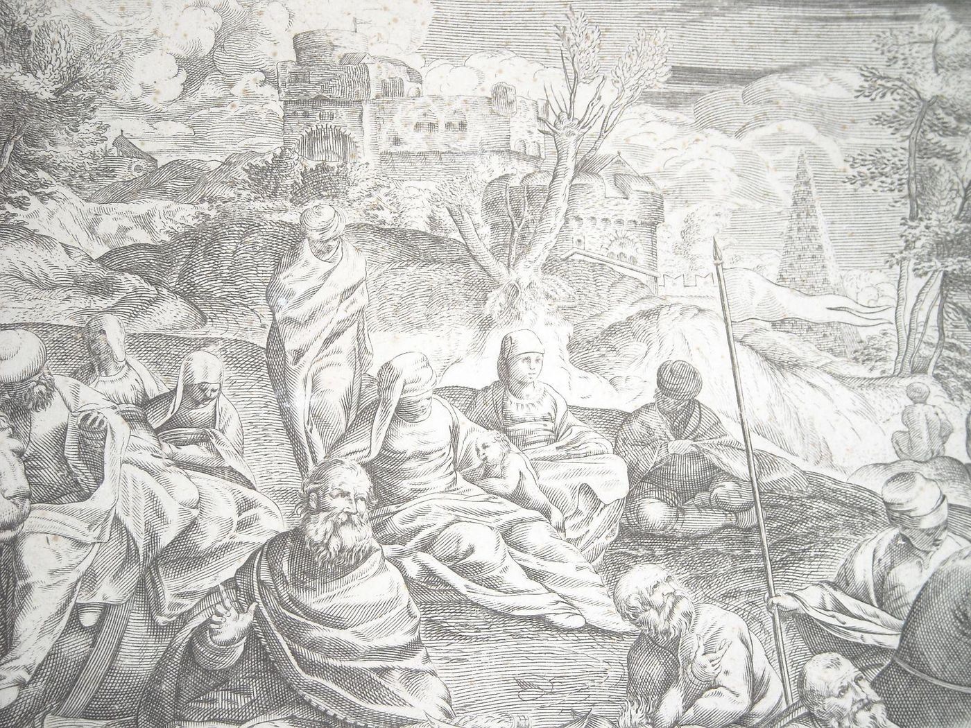 Incisione Antica Crocifissione Agostino Carracci Da Tintoretto