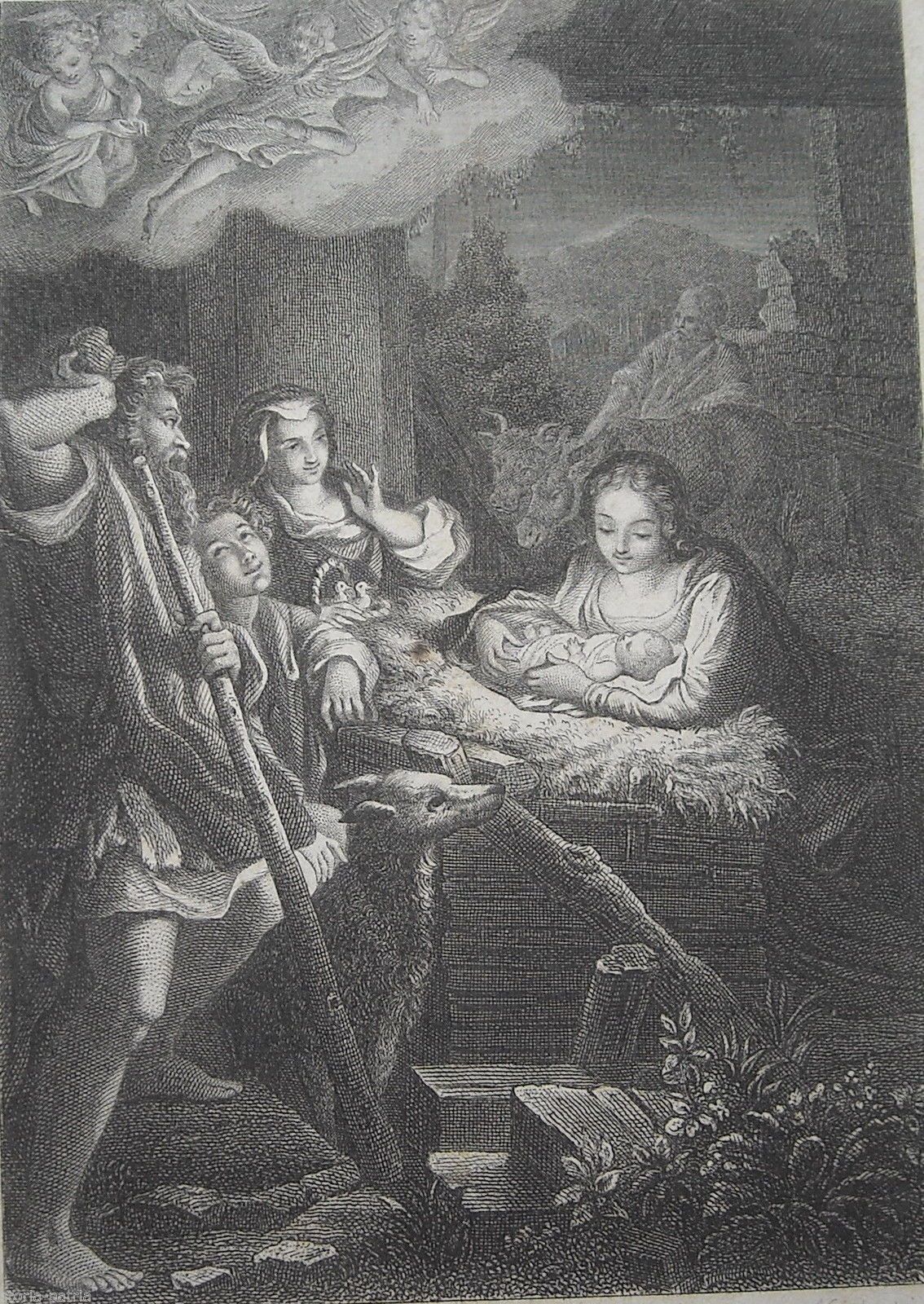 Incisione Antica La Notte Del Correggio Di Adrien Nargeot (Fine XIX Secolo)