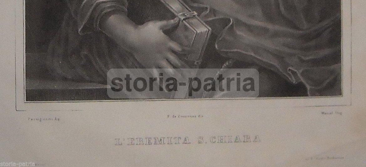 Santa Chiara: Litografia Di Wenzel Da Parmigianino, Metà XIX Secolo