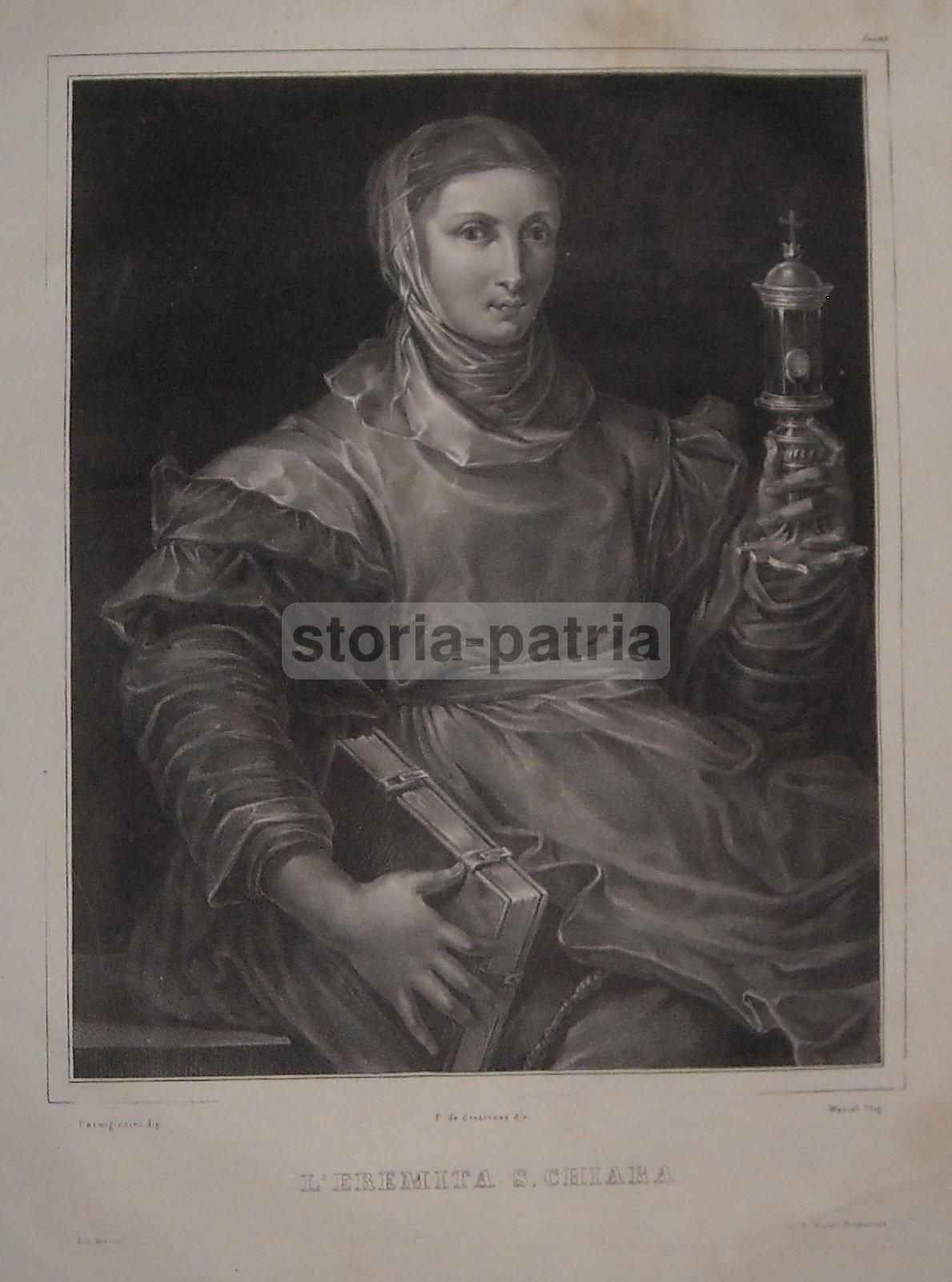 Santa Chiara: Litografia Di Wenzel Da Parmigianino, Metà XIX Secolo