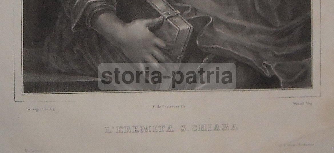 Santa Chiara: Litografia Di Wenzel Da Parmigianino, Metà XIX Secolo