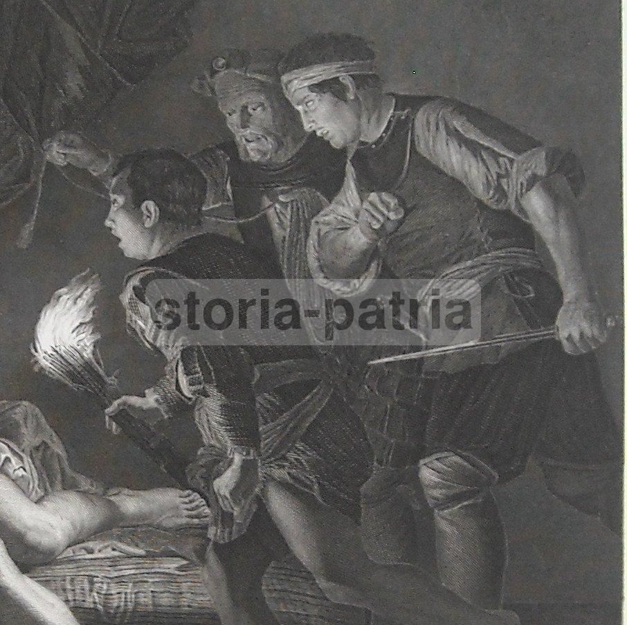 Incisione Antica Sansone E I Filistei, Gherardo Delle Notti, Marchesi