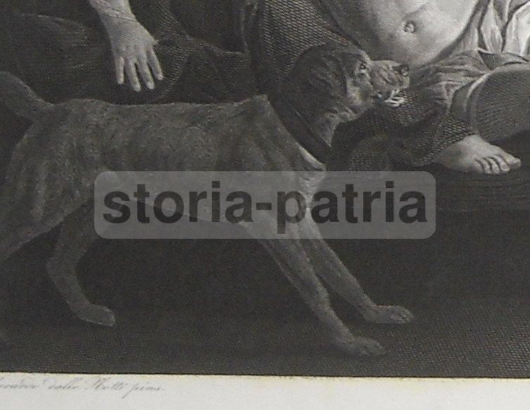 Incisione Antica Sansone E I Filistei, Gherardo Delle Notti, Marchesi