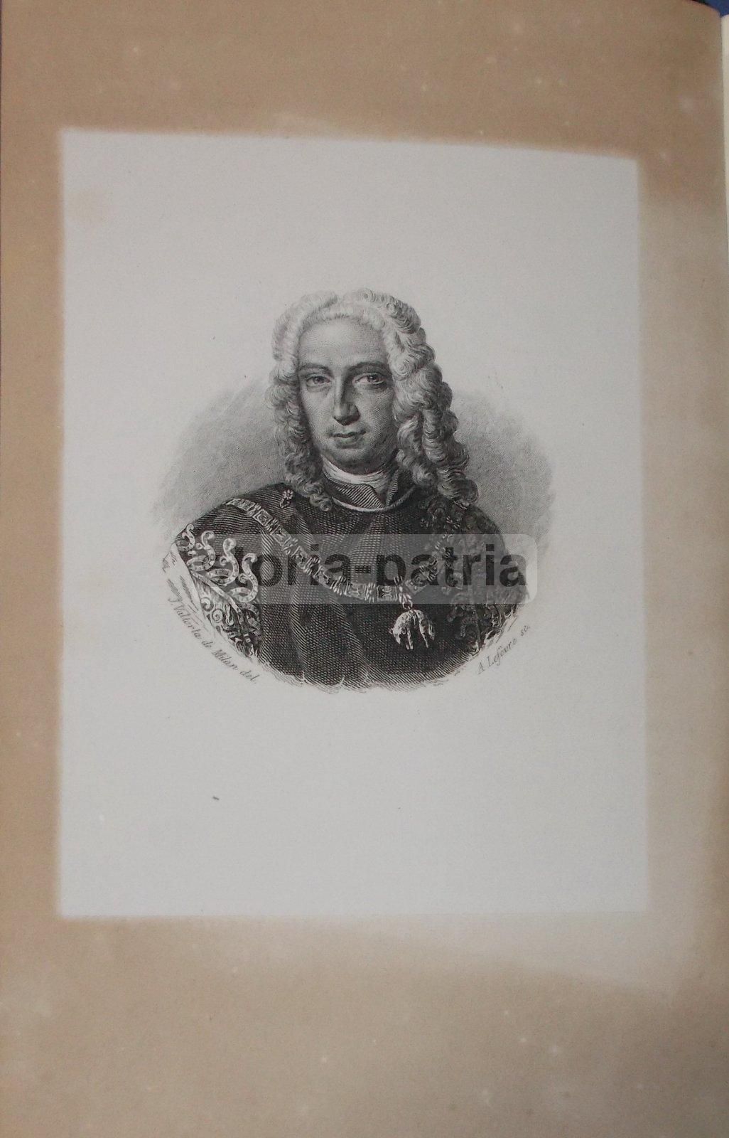 Incisione Ritratto Principe Antonio Tolomeo Trivulzi, XIX Secolo
