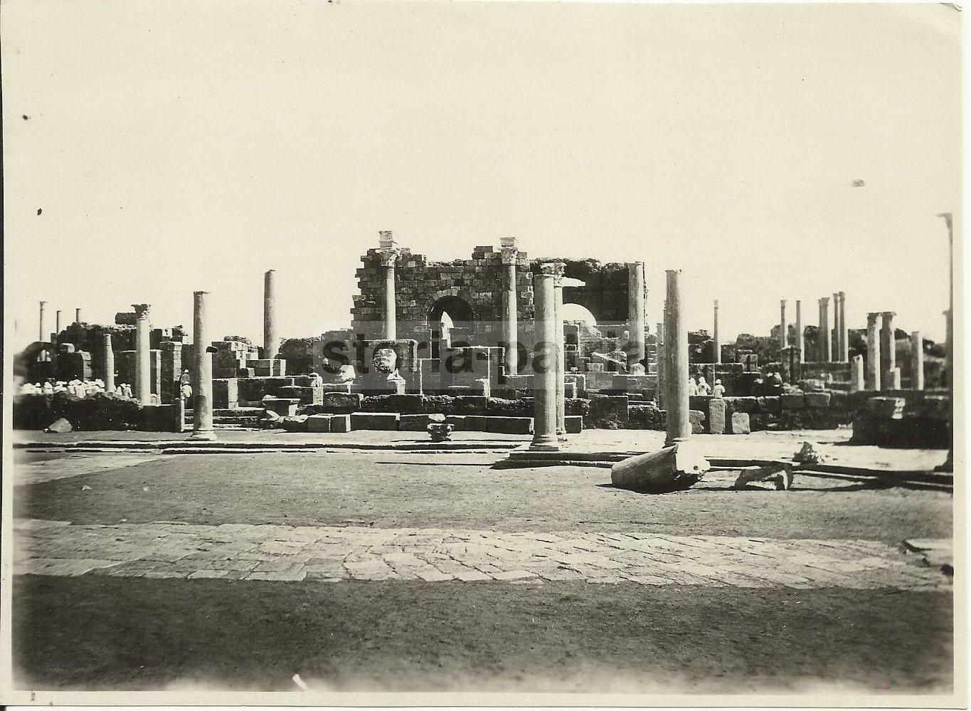 Fotografia Originale Leptis Magna Anni '30 Sito Archeologico