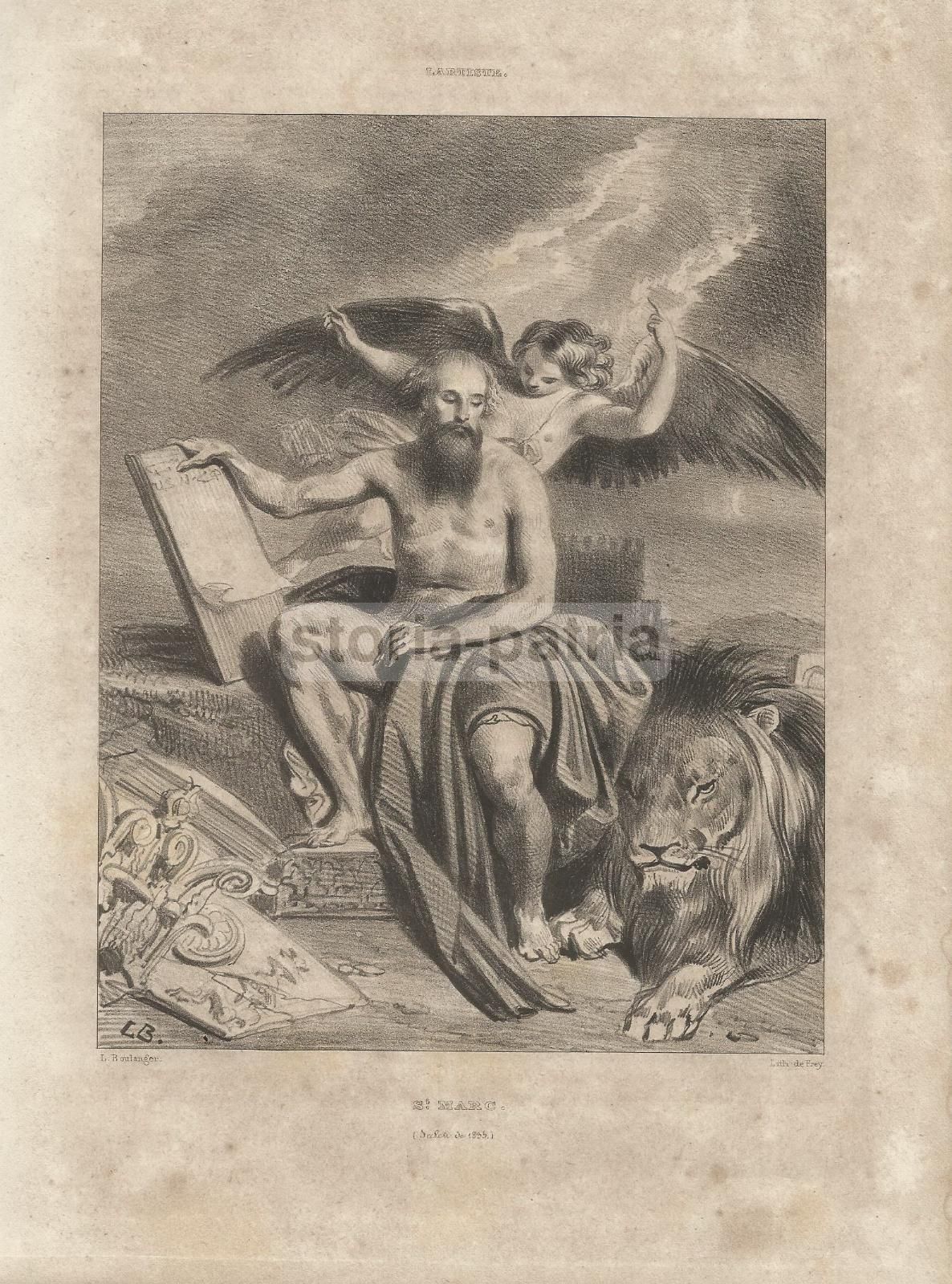 La Prediction   Litografia Di De Frey Da Leopold Robert, 1831   Chiromanzia