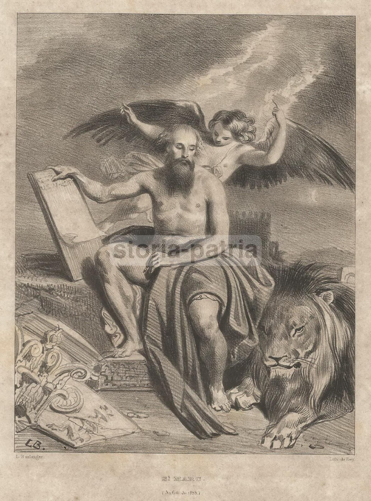 La Prediction   Litografia Di De Frey Da Leopold Robert, 1831   Chiromanzia