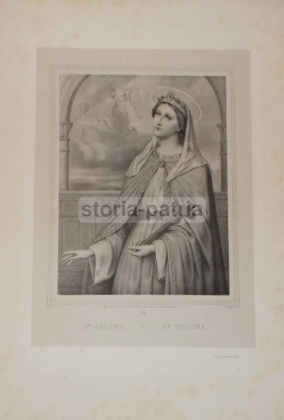 Litografia Antica Sant'Elena, A. Maurin, Lemercier, Fine '800
