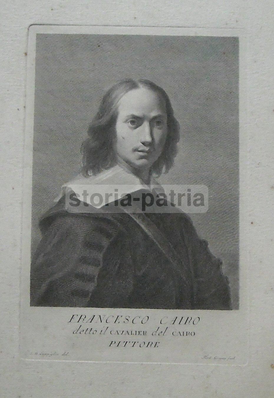 Ritratto Di Francesco Cairo, Incisione Di Ferdinando Gregorj Su Disegno Di G.D. Campiglia