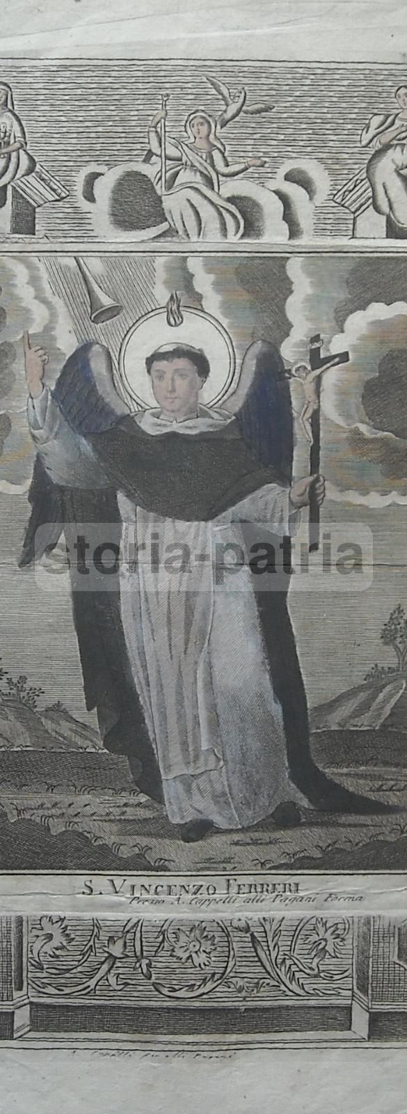 San Vincenzo Ferreri: Acquaforte Di A. Cappelli, Pagani, XIX Secolo