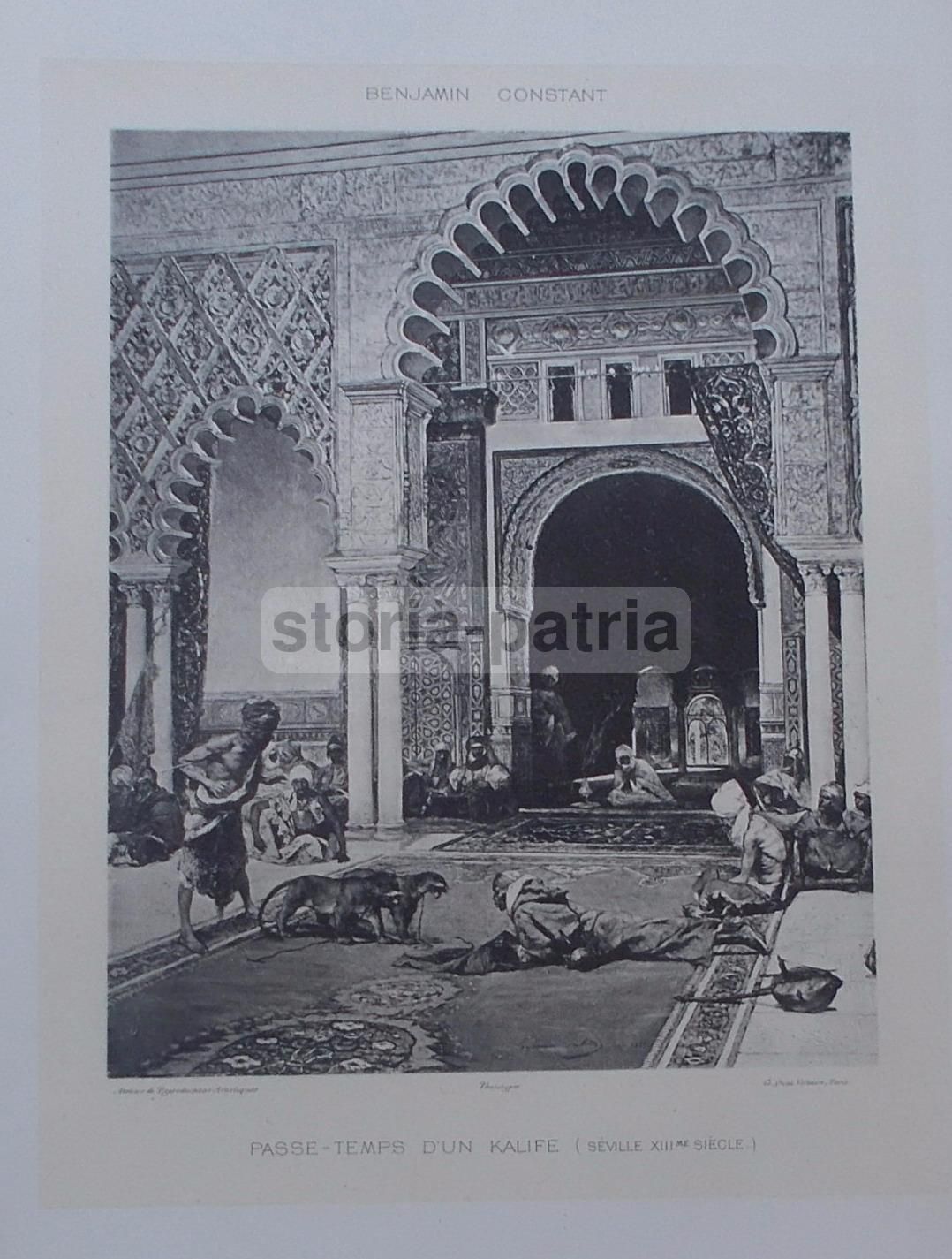 Stampa Orientalista Benjamin Constant, "Passe Temps d'Un Kalife"