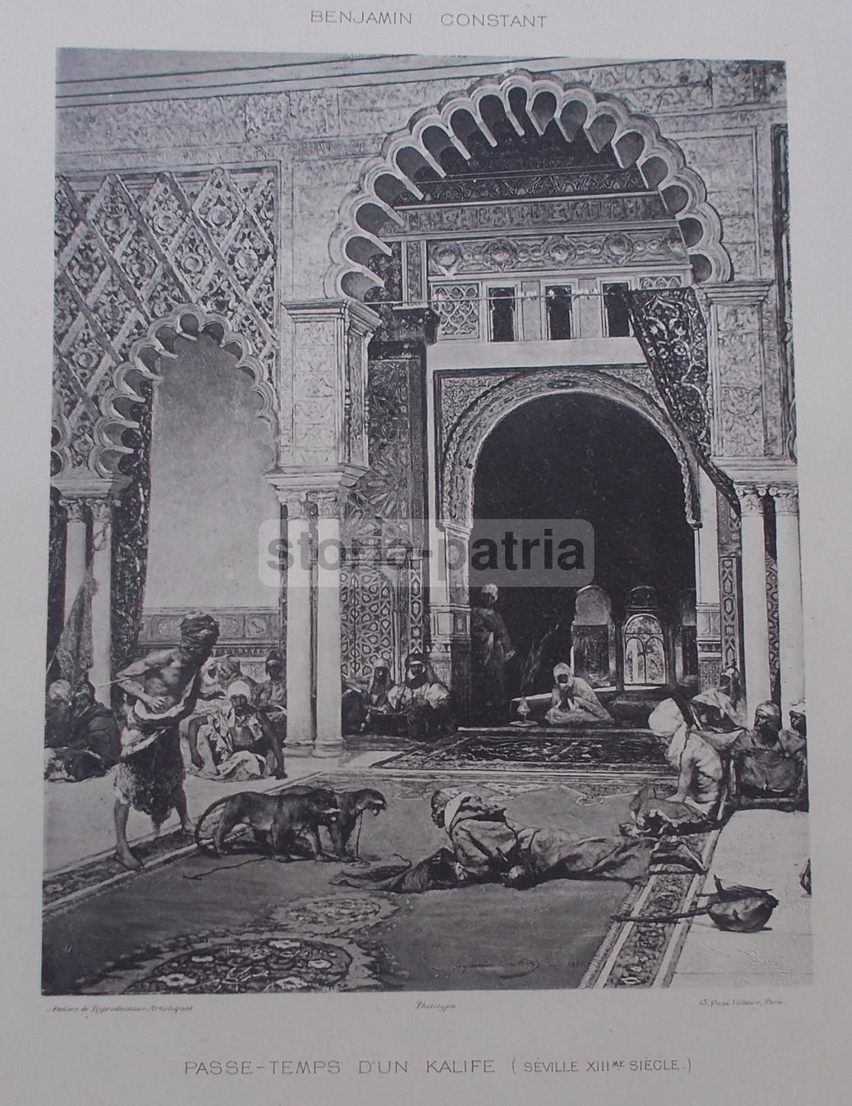 Stampa Orientalista Benjamin Constant, "Passe Temps d'Un Kalife"