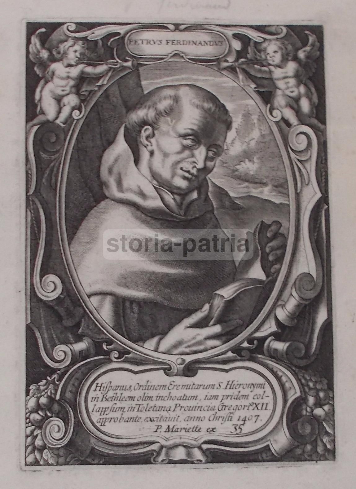 Stampa Antica Petrus Ferdinand, Mariette, XVIII Secolo, Eremiti