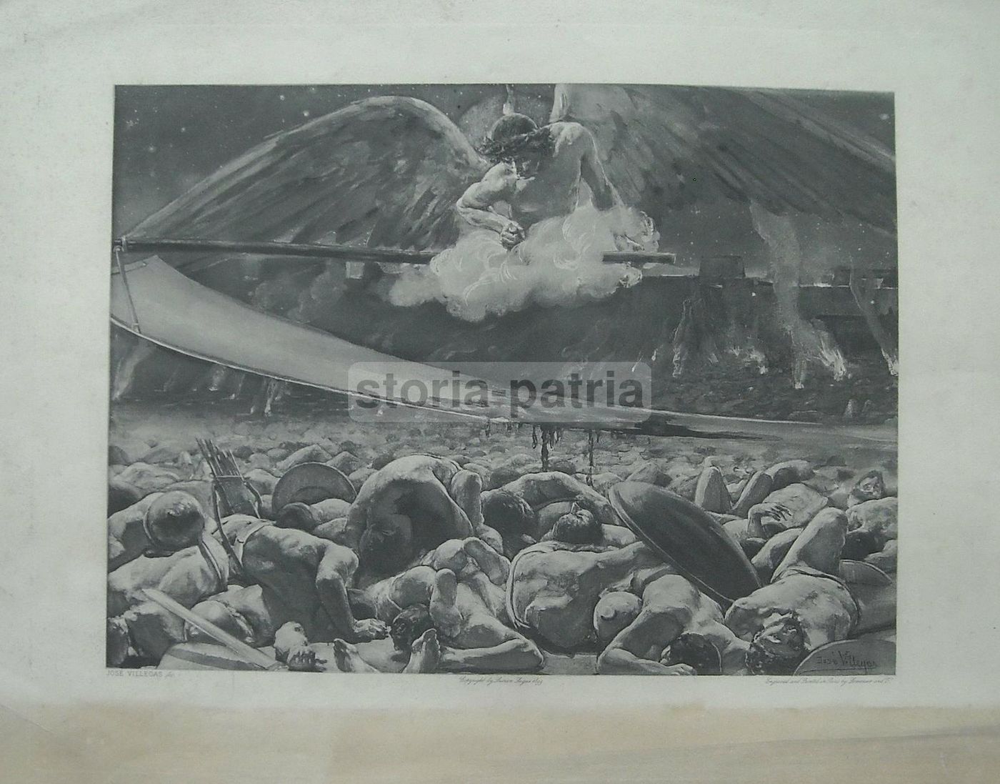 Allegoria Della Morte: José Villegas, Stampa Antica, 1899