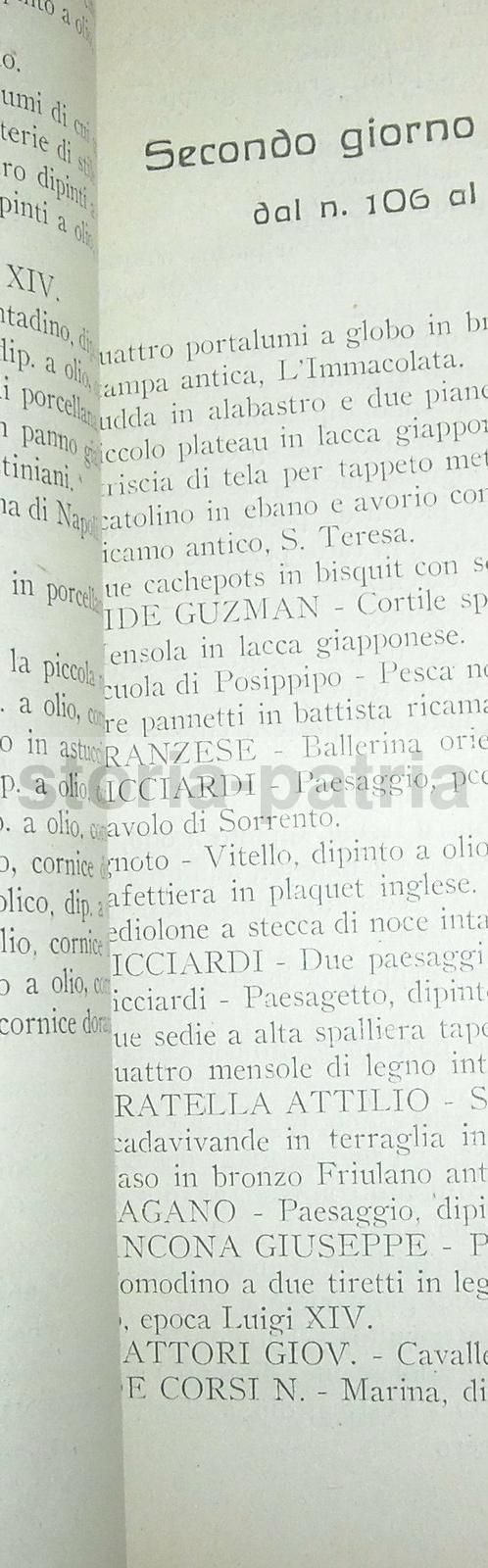 Catalogo Asta Duca Di Trimaglie Napoli Galleria Corona Primo '900