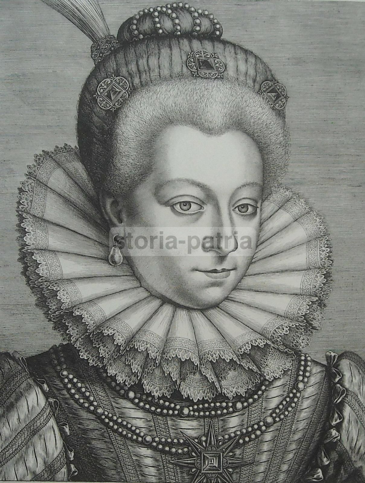 Ritratto Della Marchesa Di Verneuil, Incisione Antica (Wierix)