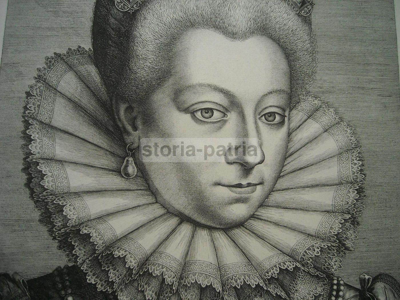 Ritratto Della Marchesa Di Verneuil, Incisione Antica (Wierix)