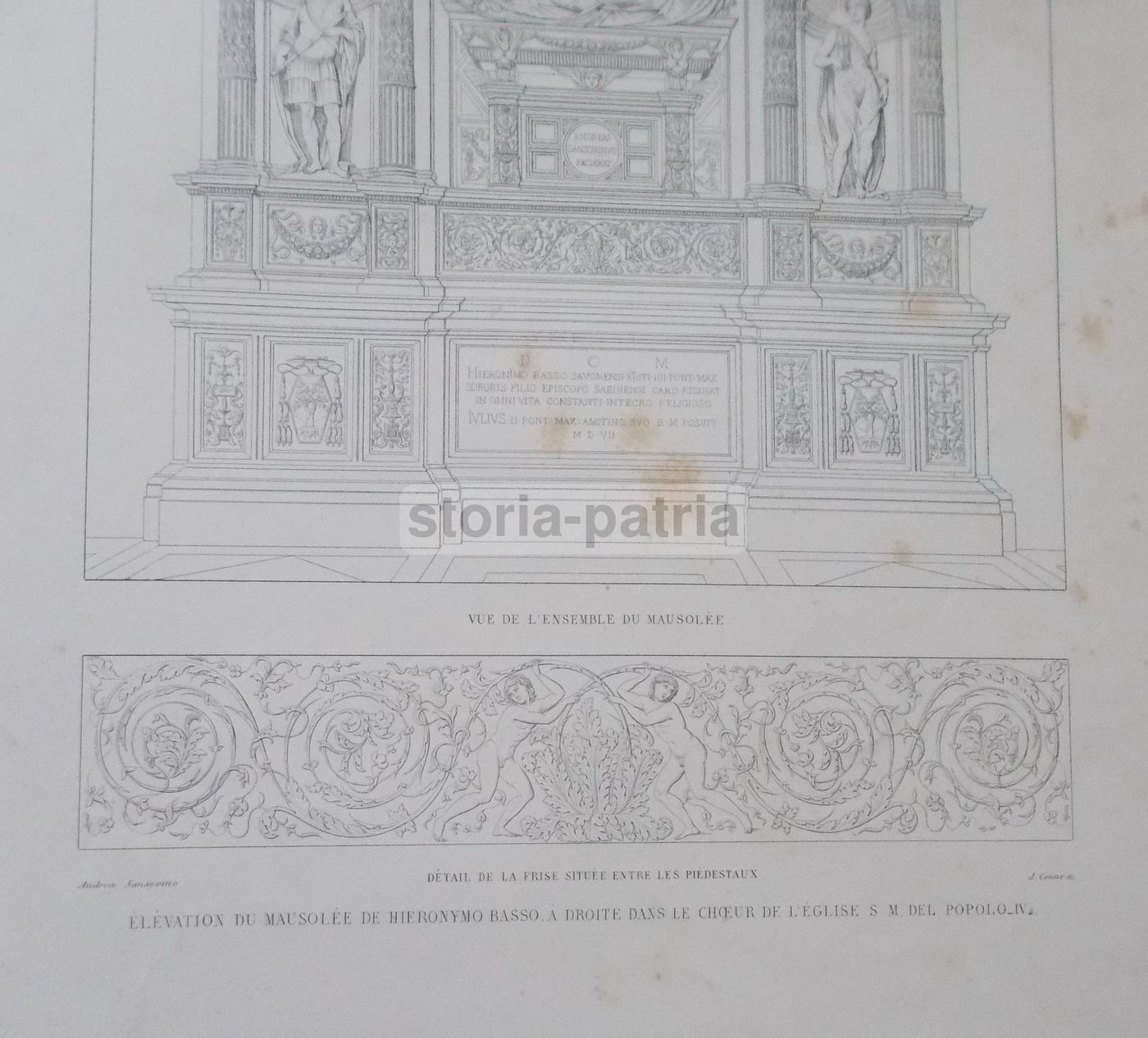 Mausoleo Del Cardinale Girolamo Basso Della Rovere, Incisione Di Andrea Sansovino