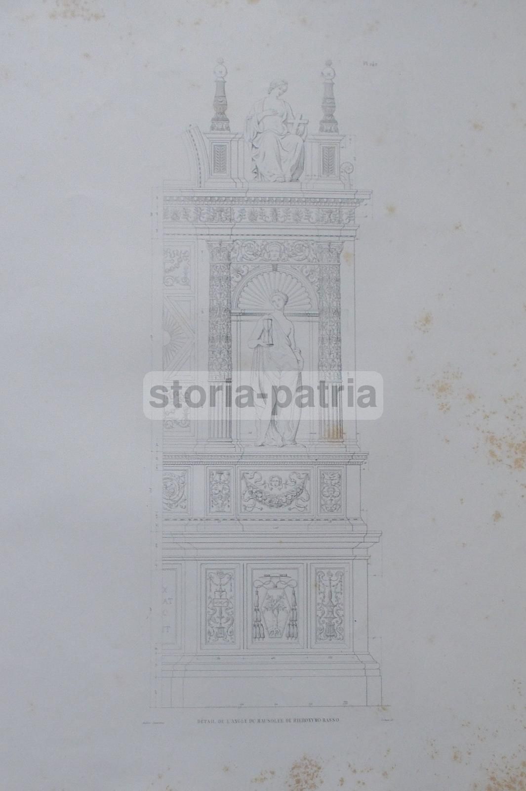 Incisione Del Mausoleo Del Cardinale Girolamo Basso Della Rovere Di Andrea Sansovino