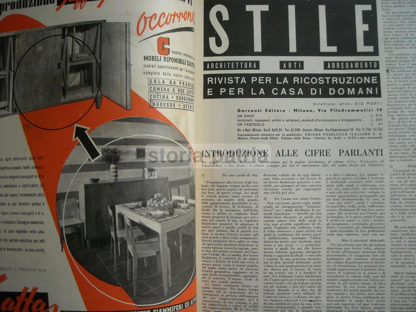 Stile 1944, N. 10: Giò Ponti, Architettura, Arredamento, Design