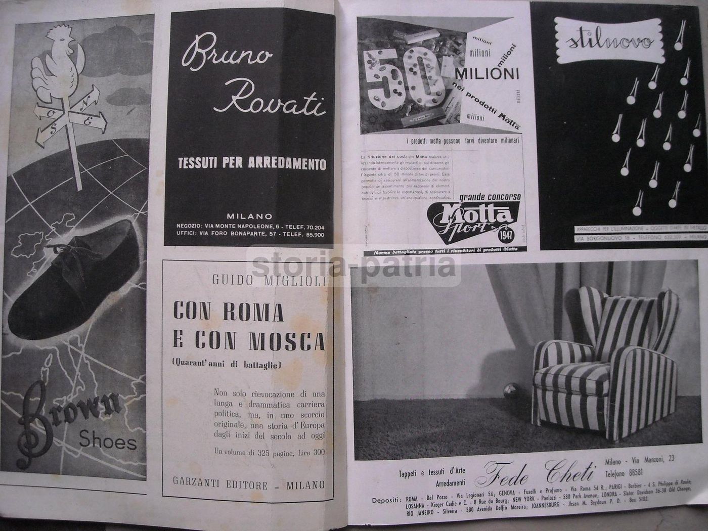 Rivista Lo Stile N. 1 1947 Giò Ponti Design Architettura Milano