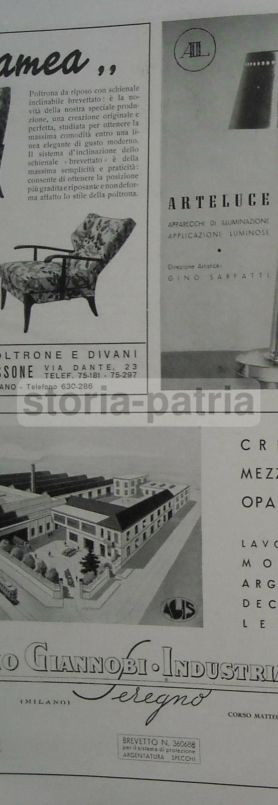 Rivista Lo Stile N. 1 1947 Giò Ponti Design Architettura Milano