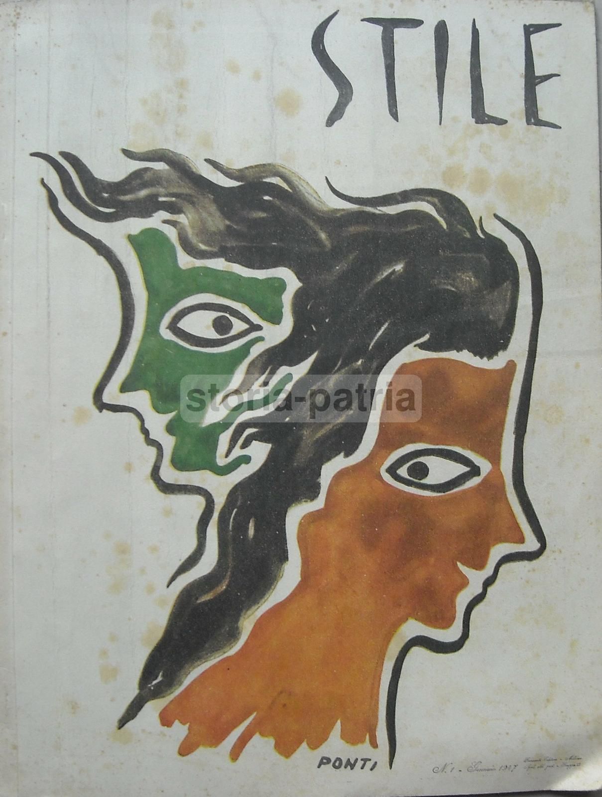 Rivista Lo Stile N. 1 1947 Giò Ponti Design Architettura Milano
